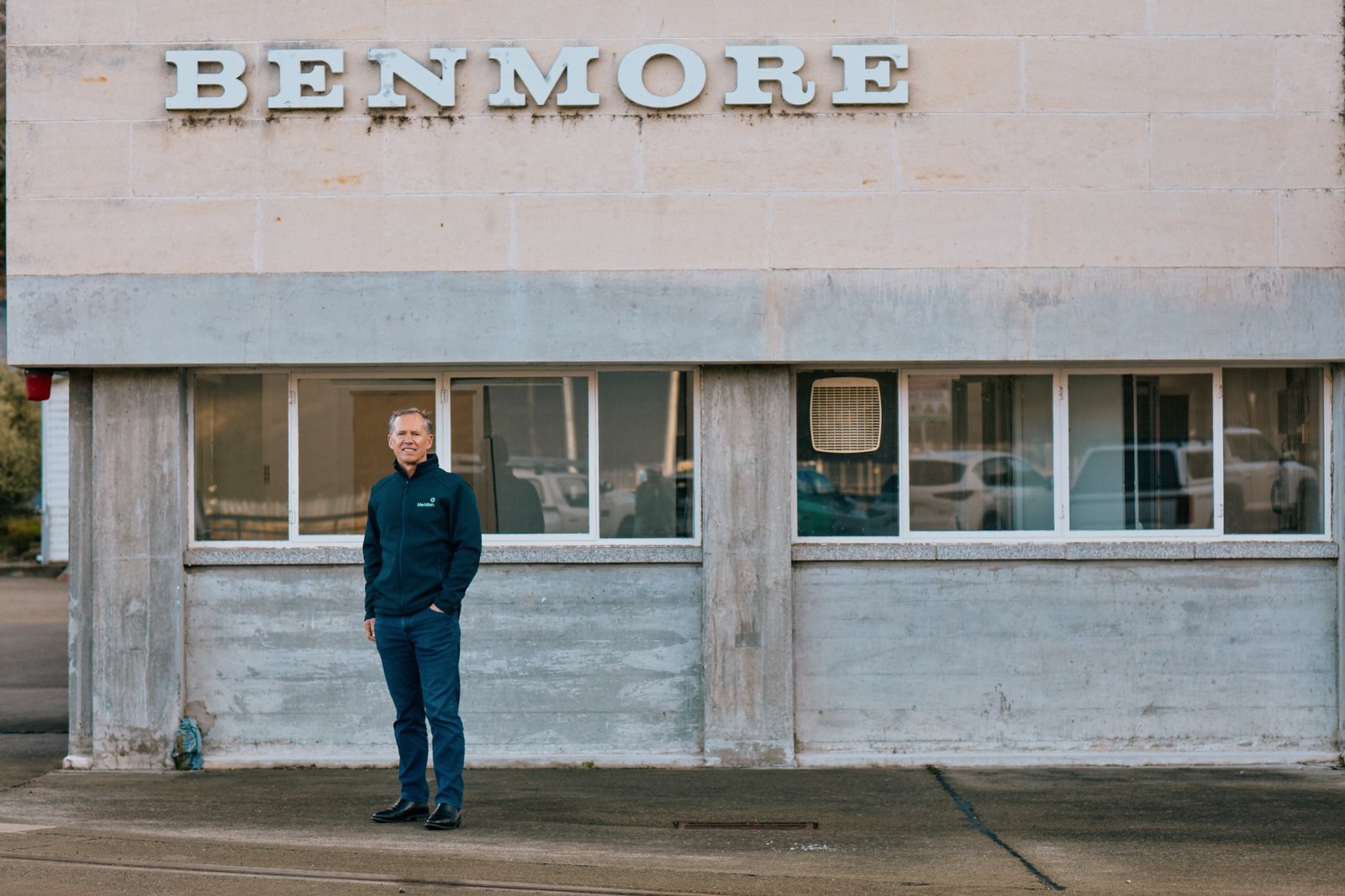 Meridian chief executive Mike Roan outside Benmore power station