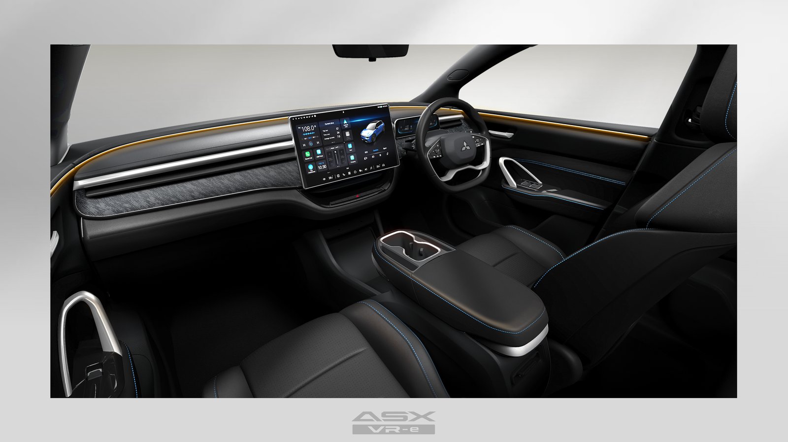 Interior of the Mitsubishi ASX VR-e with large central touchscreen