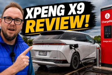 EVs and Beyond XPeng X9 video review thumbnail with ChargeNet charger