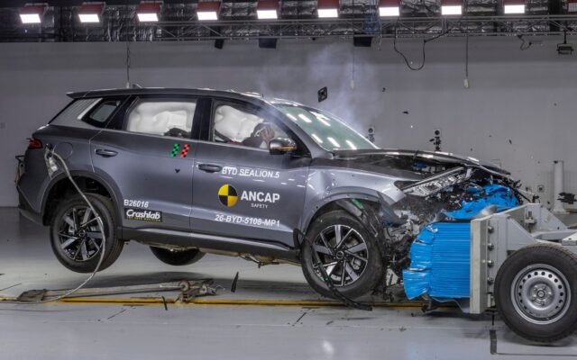 BYD Sealion 5 in the ANCAP frontal offset crash test