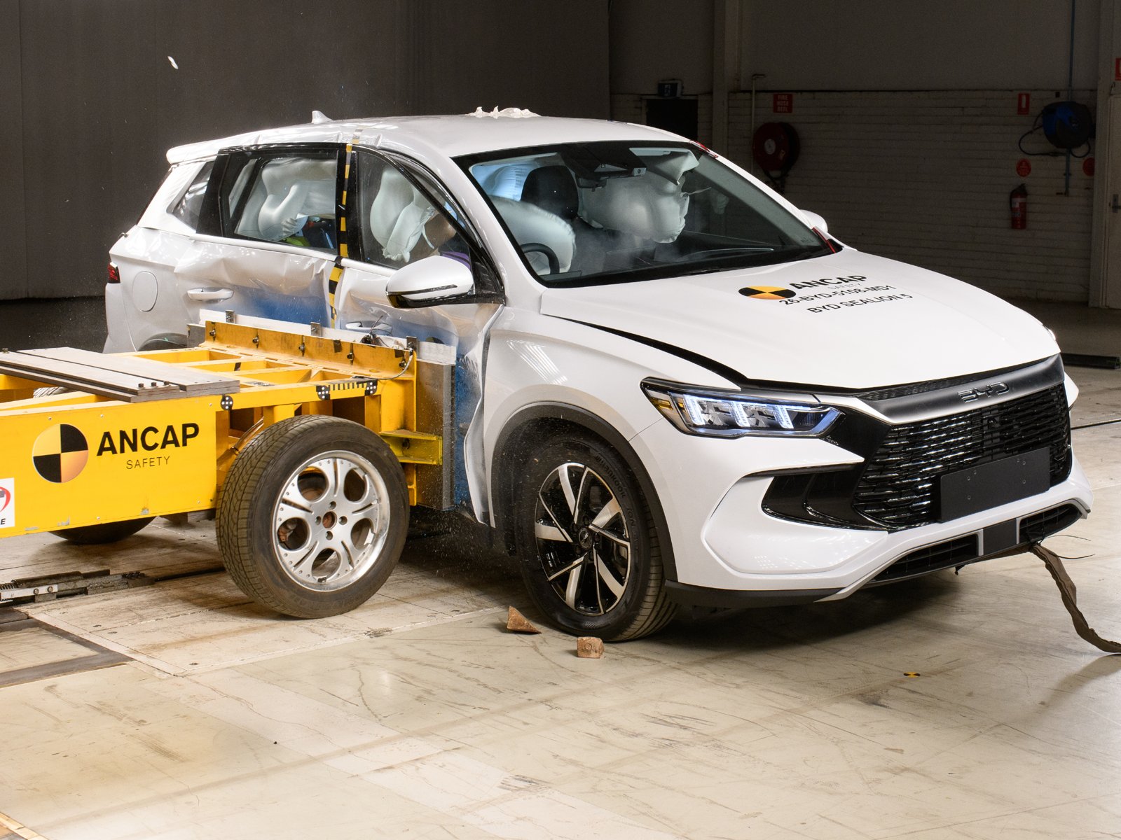 BYD Sealion 5 after the ANCAP side impact test