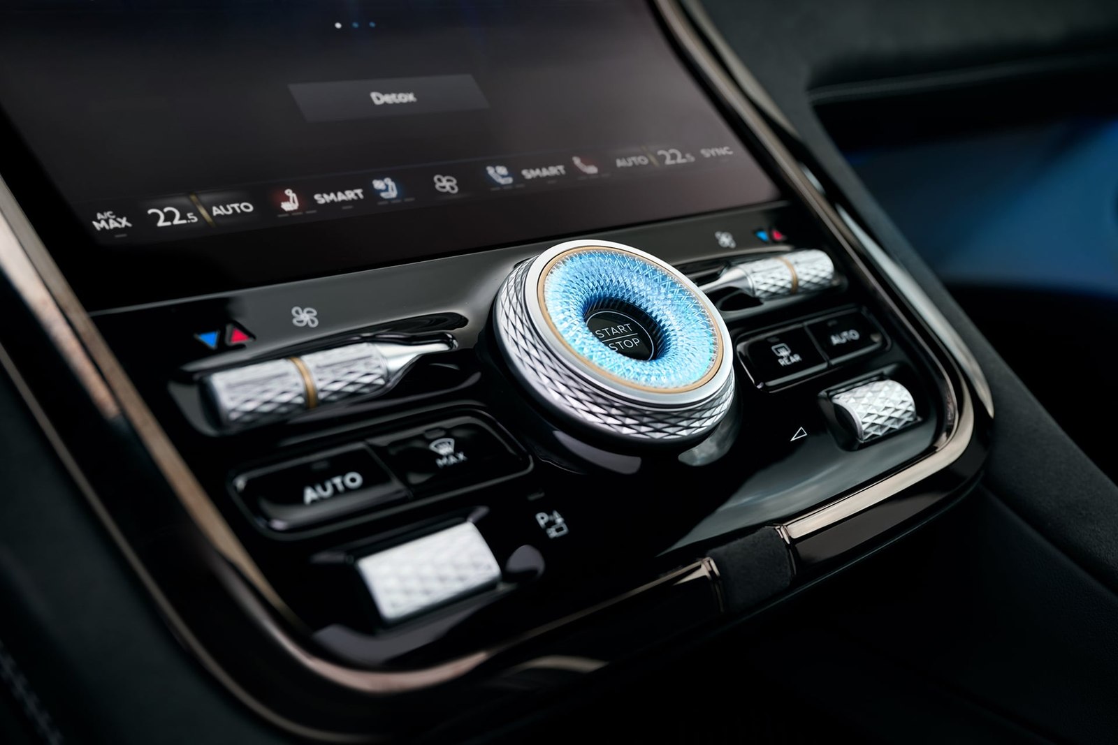 Bentley Torcal centre console dial and switches