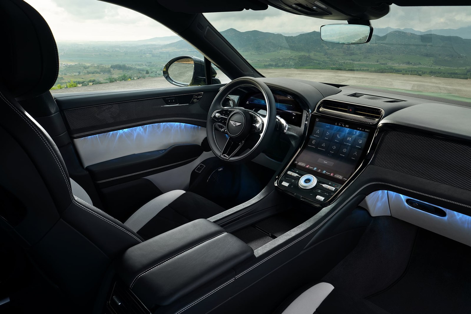 Bentley Torcal dashboard with curved OLED displays