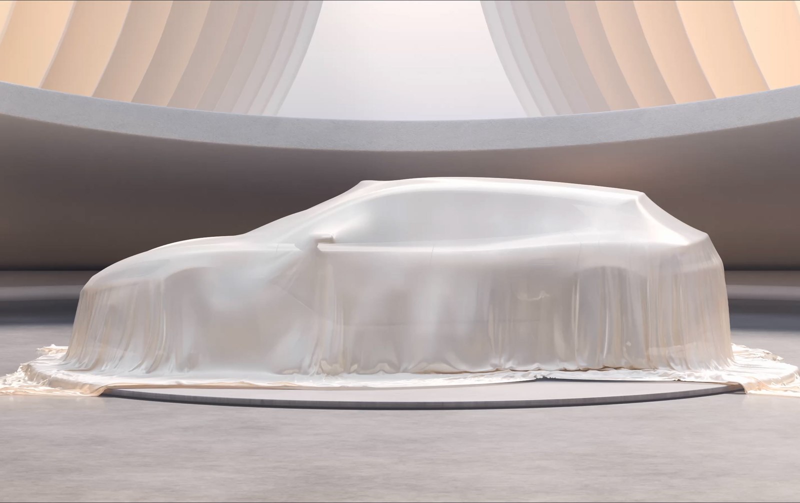 Denza Z9GT under a cover on Denza's website