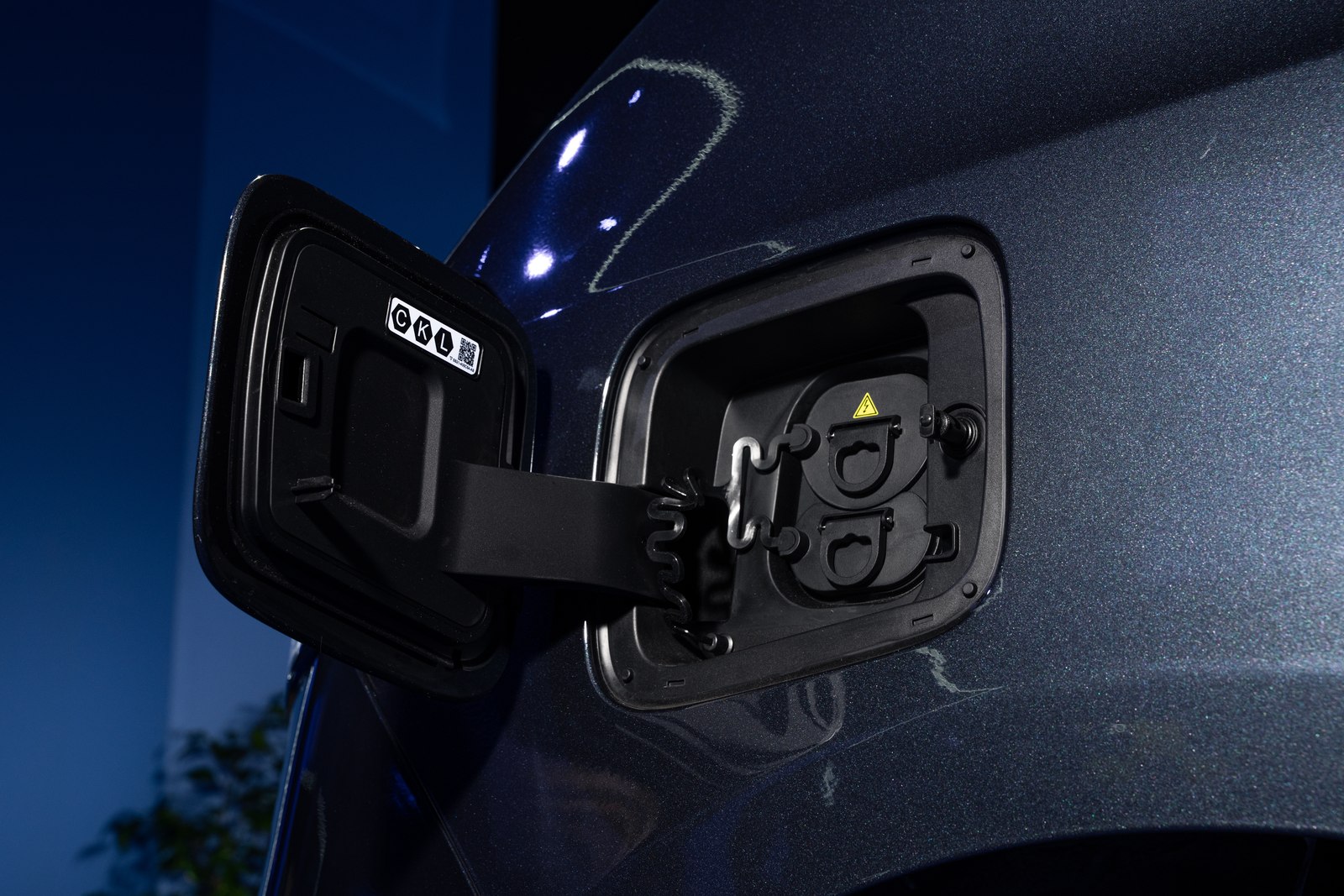 Ford Transit City charge port in the nose of the van