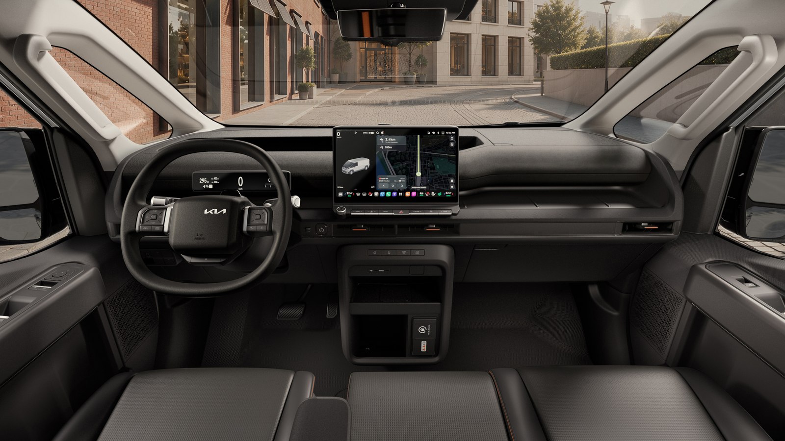 Kia PV7 Cargo interior with 14.6-inch screen