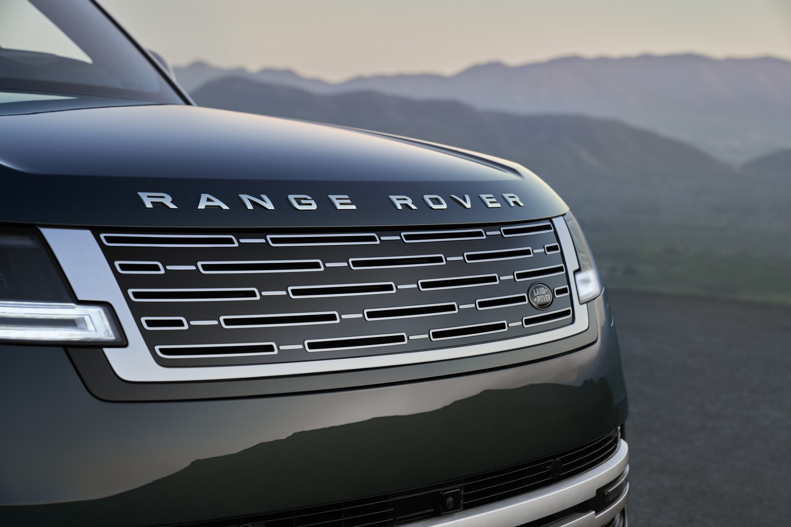 Range Rover Electric front grille close up