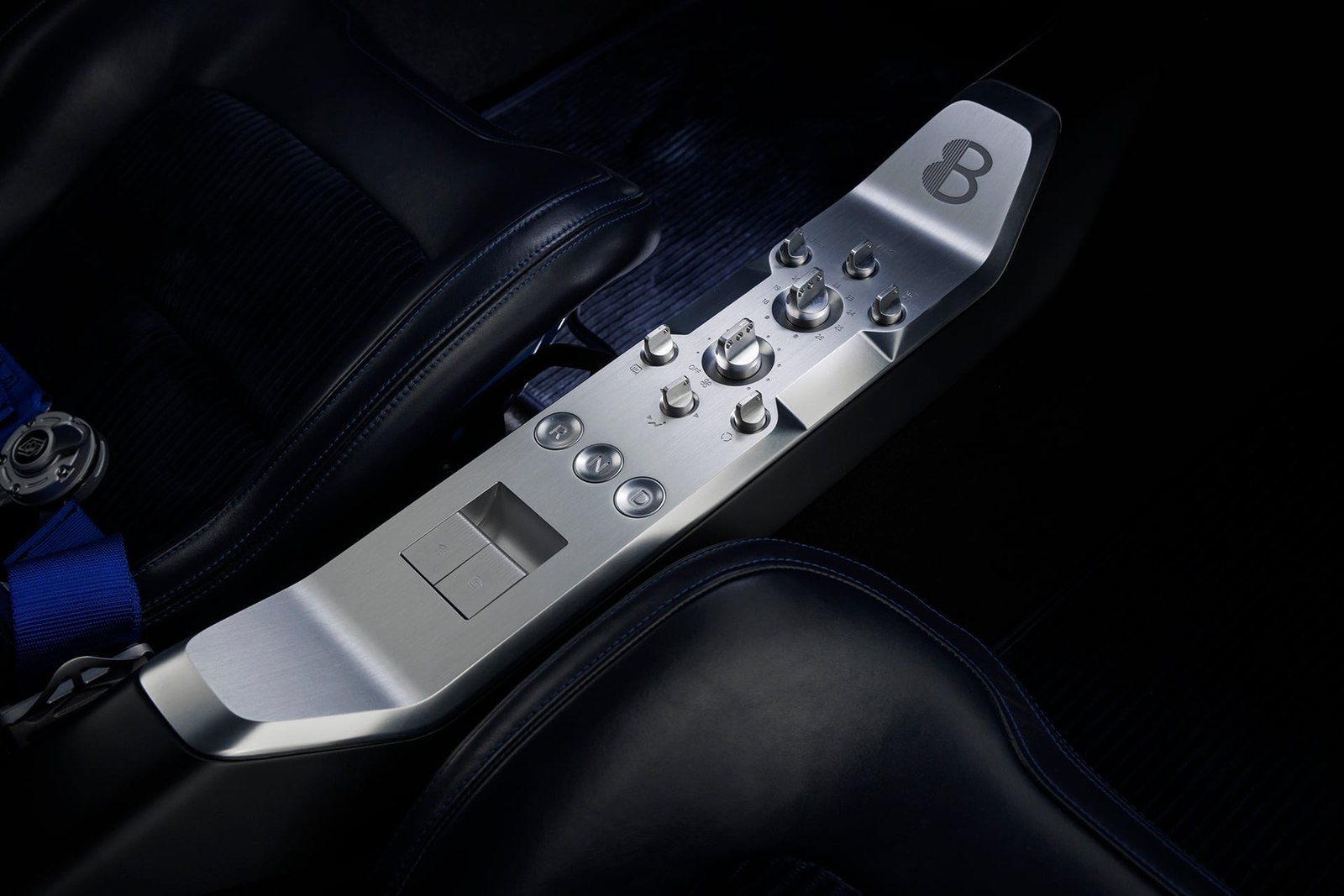 Renault 8 Gordini Concept aluminium switch panel