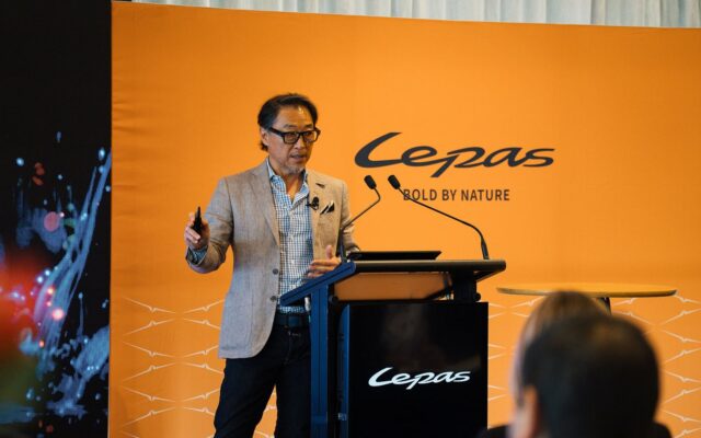 Steve Eum speaking at the Lepas preview