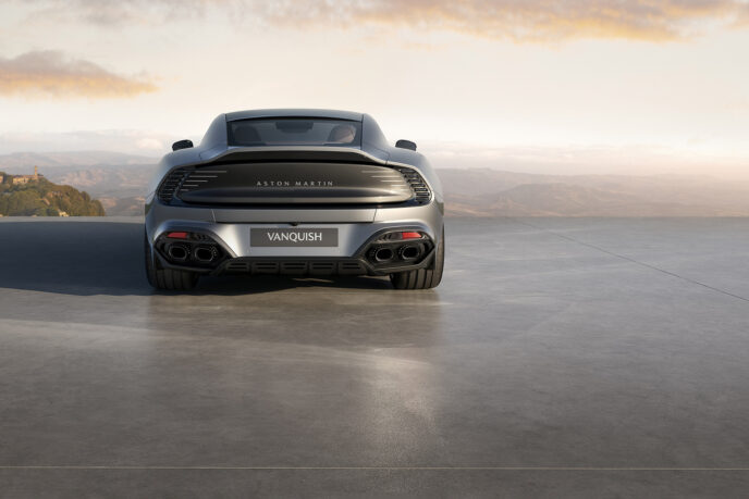 Rear view of the Aston Martin Vanquish