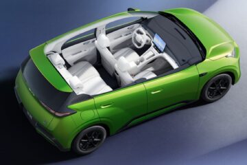 Overhead view of the second-generation BYD Seagull cabin