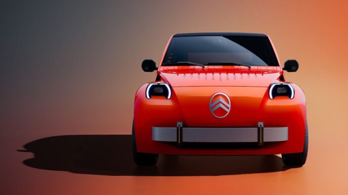 Citroën 2 CV Concept front view with round headlights