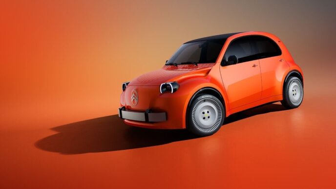 Citroën 2 CV Concept electric car in Infra Red