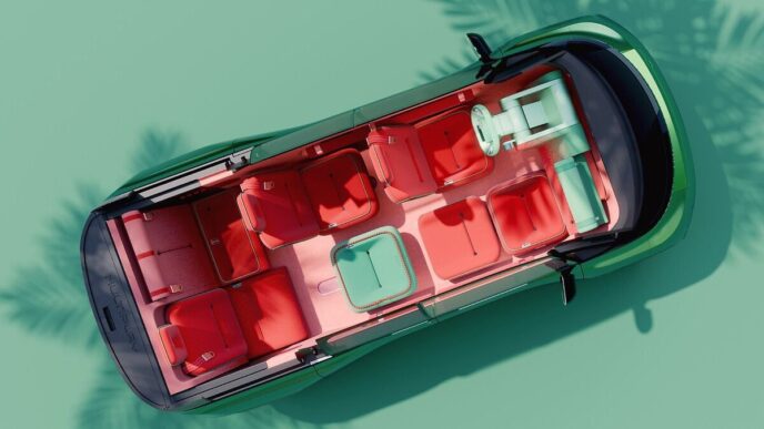 Fiat Multiplay concept cabin from above