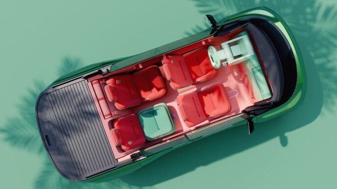Fiat Multiplay concept in pick-up mode from above