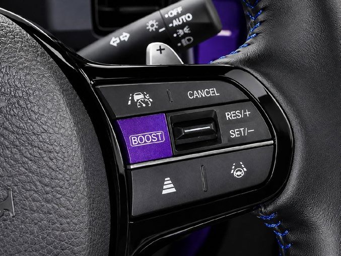 Honda Super-ONE steering wheel BOOST button