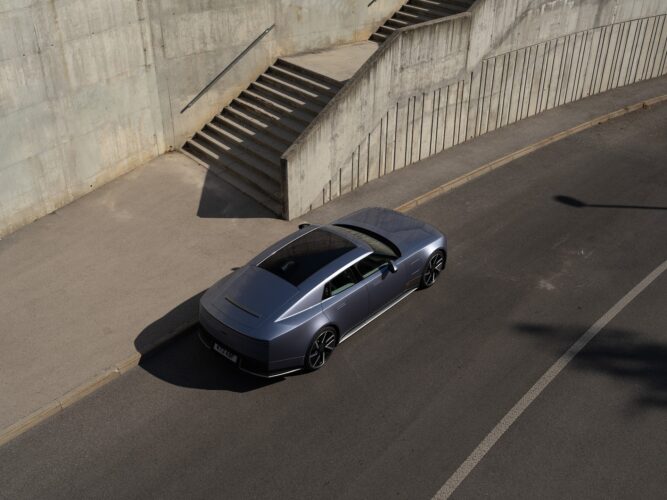 Jaguar Type 01 in blue from above