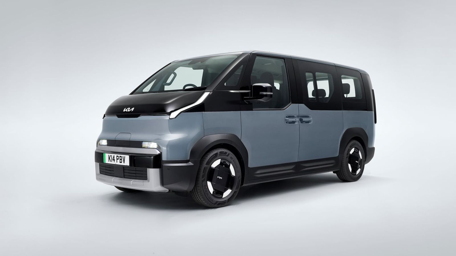 Kia PV5 Passenger seven-seat electric van, front three-quarter view