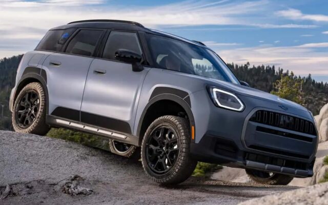 Mini Countryman Untamed Edition front three-quarter view off-road
