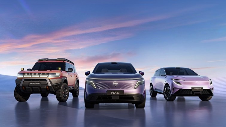 Nissan Terrano PHEV Concept, NX8 and Urban SUV PHEV Concept lined up