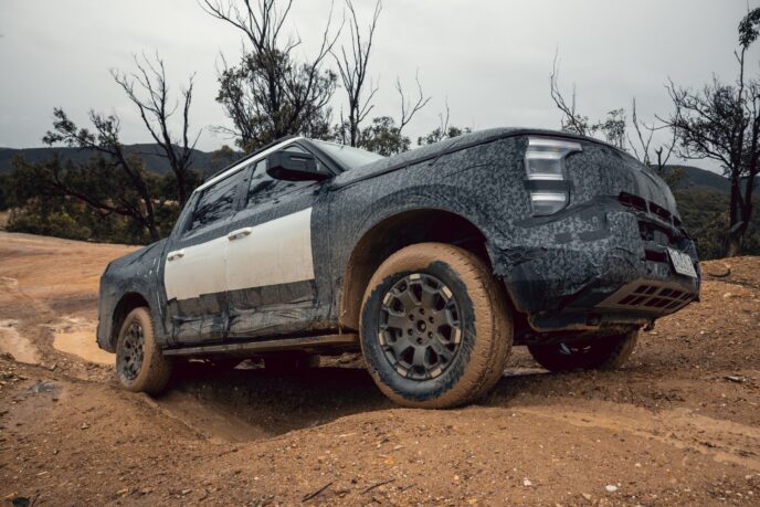 Nissan Navara Pro PHEV prototype front three-quarter view