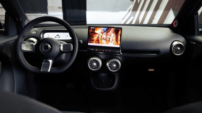 smart #2 dashboard with 10.1-inch touchscreen
