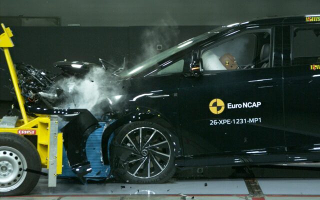 XPeng X9 in the ANCAP frontal offset crash test