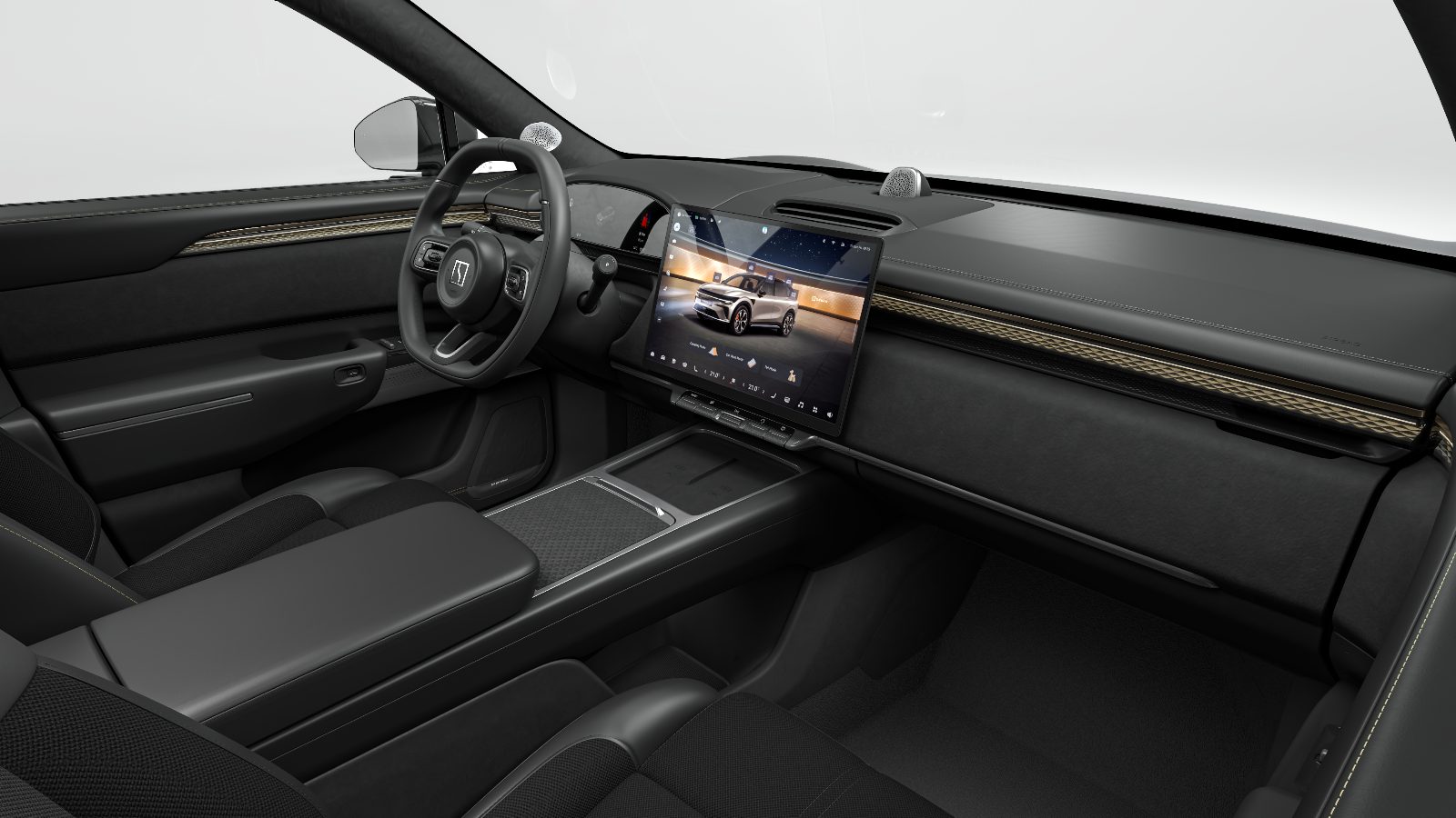 Dashboard and redesigned centre console of the updated Zeekr 7X